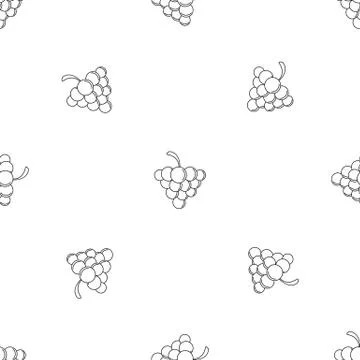 Berry grape pattern seamless vector Illustrazione stock