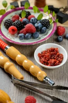Berry hookah set Stock Photos