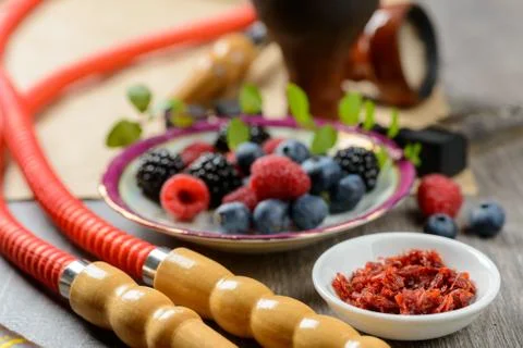 Berry hookah set Stock Photos