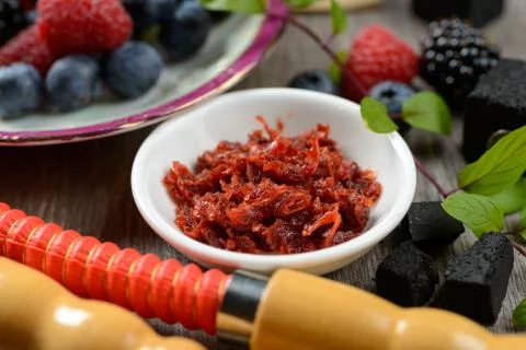 Berry hookah set Stock Photos