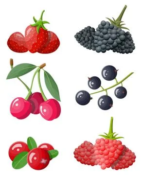 Berry icon set. Stock Illustration