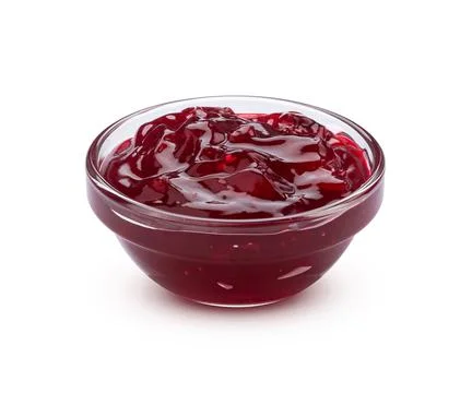 Berry jam isolated on white background with clipping path Stock Photos
