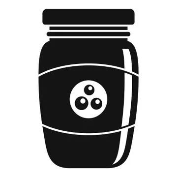 Berry jam jar icon, simple style Illustrazione stock