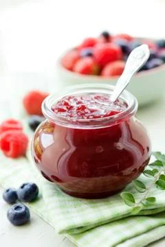 Berry jam Stock Photos