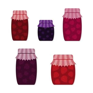Berry jams. Stock Illustration