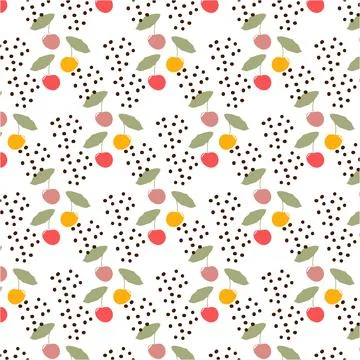 Berry kids seamless pattern Stock Illustration