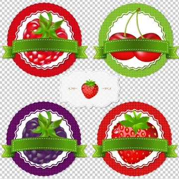 Berry Labels Stock Illustration