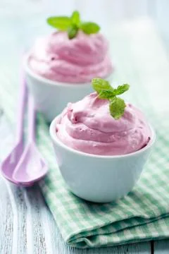 Berry mousse Stock Photos