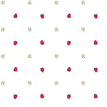 Berry pattern creating a seamless background for summer-themed designs Stock Illustration