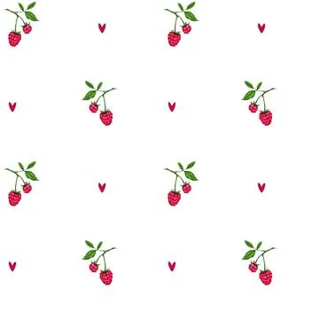 Berry patterns create a seamless background perfect for summer-themed designs Stock Illustration