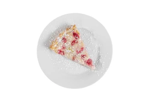 Berry pie isolated white background view from above Stock Photos