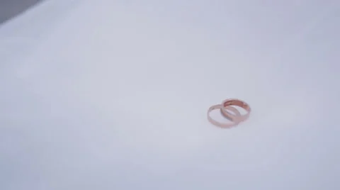 Berry poured wedding rings. Stock Footage 57729329