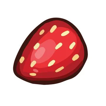 Berry red strawberry. vector illustration Cartoon style. Stock Illustration