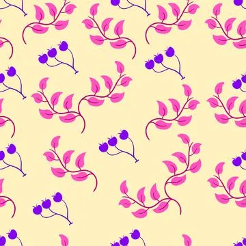 Berry seamless pattern background Stock Illustration