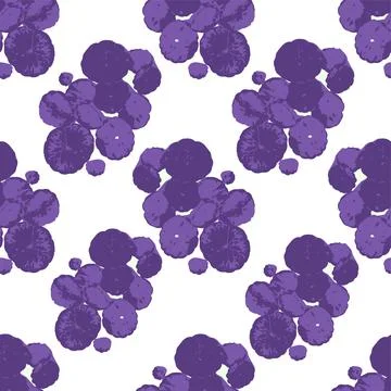 Berry sihouette repeat pattern background Stock Illustration