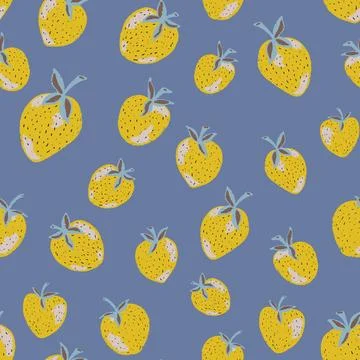 Berry strawberry seamless pattern. Textured berry prints. Vector background w Stock Illustration