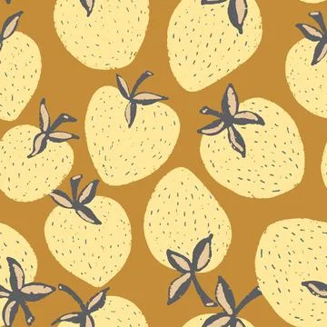 Berry strawberry seamless pattern. Textured berry prints. Vector background w Stock Illustration