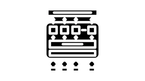 Bert bidirectional encoder representations transformers glyph icon animation Vidéo 326740470