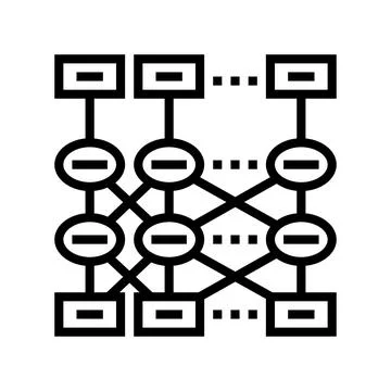 Bert bidirectional encoder representations transformers line icon vector Stock Illustration