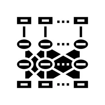 Bert bidirectional encoder representations transformers glyph icon vector Stock Illustration