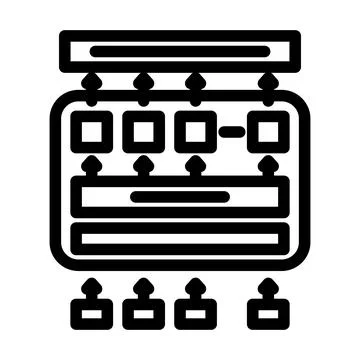 Bert bidirectional encoder representations transformers line icon vector Illustration