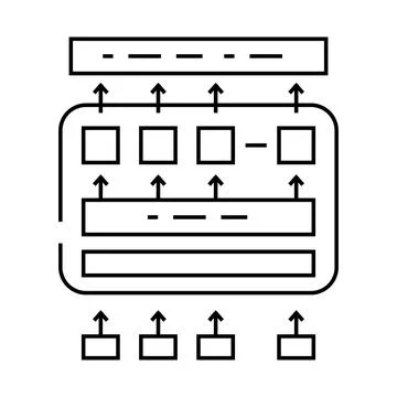 Bert bidirectional encoder representations transformers line icon vector. ber Illustration