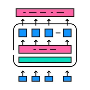 Bert bidirectional encoder representations transformers icon color illustrati Illustration