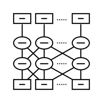 Bert bidirectional encoder representations transformers line icon vector. ber Illustrazione stock