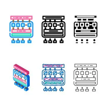 Bert bidirectional encoder representations transformers color multistyle ic.. Illustration