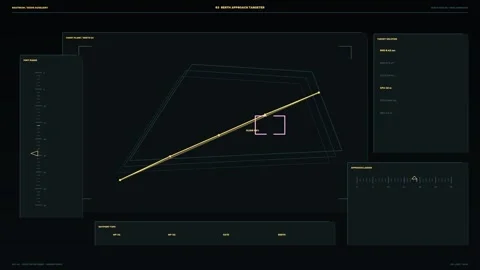 Berth Approach Navigation HUD Seamless Loop Stock Footage 342331943