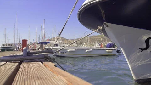 Berthed Ship Stock Footage 95502232