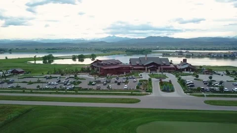 Berthoud TPC Golf Course 02 | Colorado Sunset | 4K Drone Footage Stock Footage 259908669