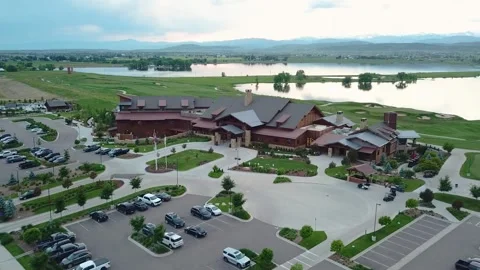 Berthoud TPC Golf Course 03 | Colorado Sunset | 4K Drone Footage Stock Footage 259904422