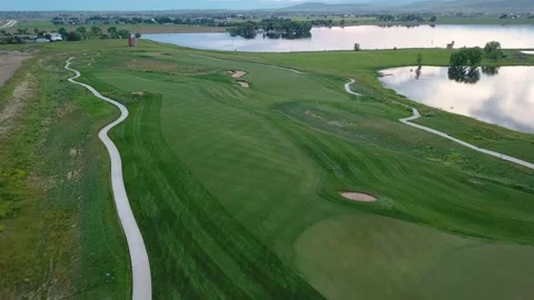 Berthoud TPC Golf Course 04 | Colorado Sunset | 4K Drone Footage Stock Footage 259904195