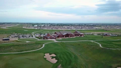 Berthoud TPC Golf Course 08 | Colorado Sunset | 4K Drone Footage Stock Footage 259903986