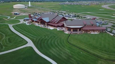 Berthoud TPC Golf Course 09 | Colorado Sunset | 4K Drone Footage Stock Footage 259904064