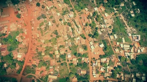 Bertoua from the sky Stock Footage 81061494