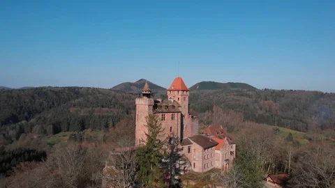 Berwartstein Castle Stock Footage 128929544