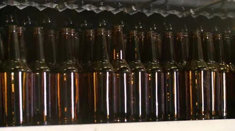 Berwery Bottles Stock Footage 12766889