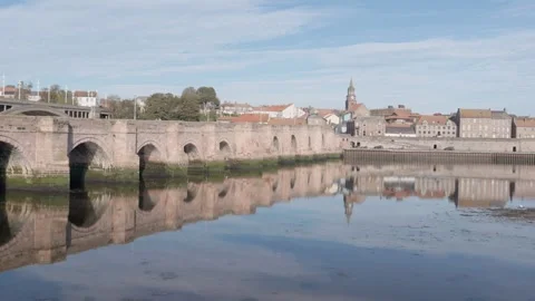 Berwick Bridge, Berwick upon Tweed, England, UK Stock Footage 323501599