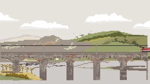 Pixel Art Train Stock Footage ~ Royalty Free Stock Videos | Pond5