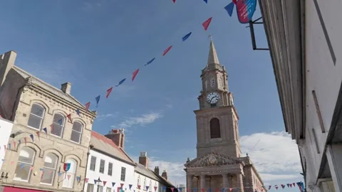 Berwick Town Hall, Berwick upon Tweed, Northumberland, England, UK Stock Footage 323504552