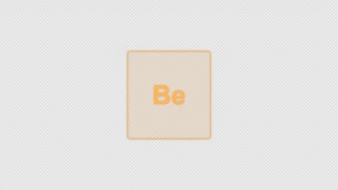 Beryllium Be Periodic Table Element Tile Clean No Text Animation Video Overlay A Stock-Footage 339371737