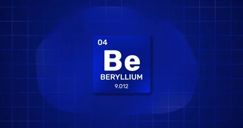 Beryllium chemical element Periodic Table Stock Footage 296172934