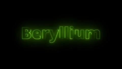 Beryllium, chemical element of the periodic table graphic animation on a bl.. 库存影片 341675723