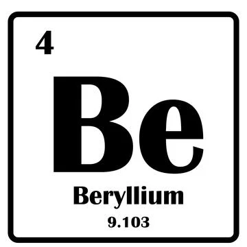 Beryllium element icon Stock Illustration