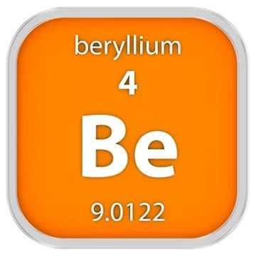 Beryllium material sign Stock Photos