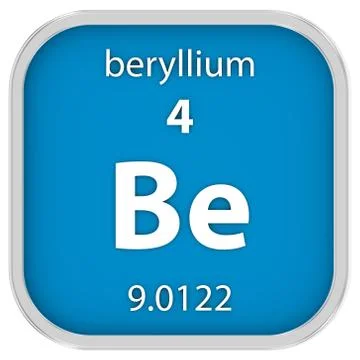 Beryllium material sign Fotos de archivo