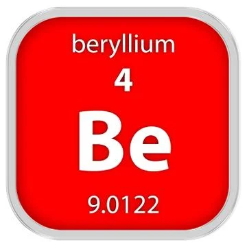 Beryllium material sign Foto stock