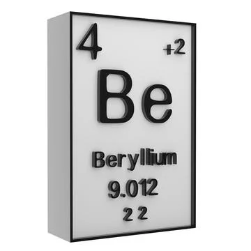 Beryllium,Phosphorus on the periodic table of the elements on white blackgr.. 스톡 일러스트